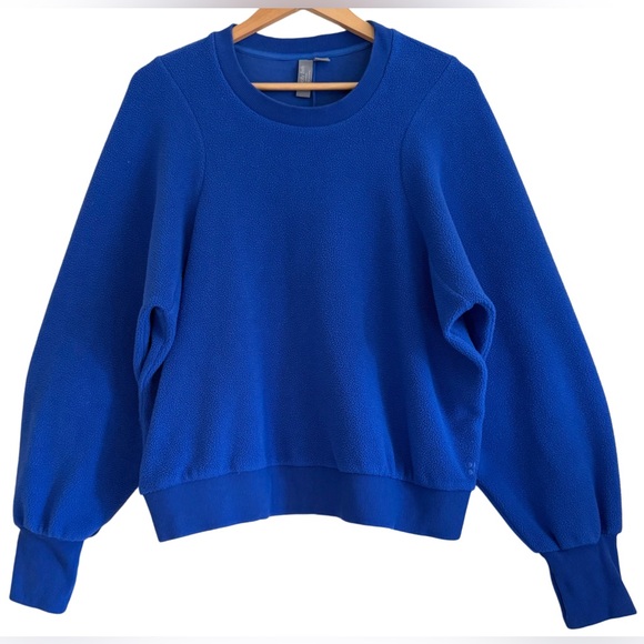 SWEATY BETTY Athleisure Activewear Cozy Boxy Fleece Pullover Sweatshirt Size 12 - Picture 1 of 10